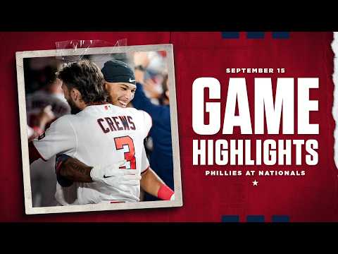 Phillies vs. Nationals Game Highlights (9/15/26) | MLB Highlights