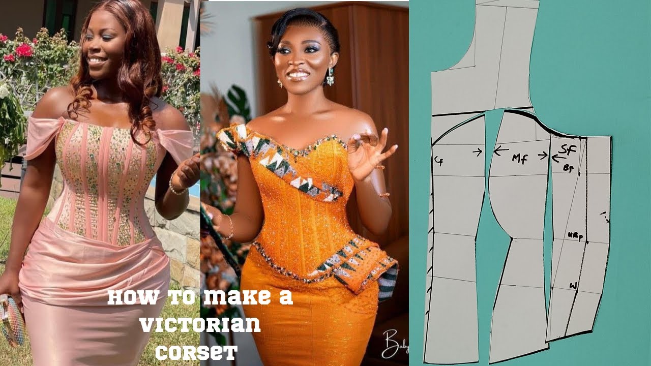 The Easiest way to draft a VICTORIAN corset pattern @Stitchadress