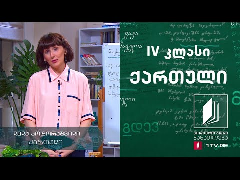 ქართული, IV კლასი - ინსტრუქცია, ანოტაცია, რეკლამა #ტელესკოლა
