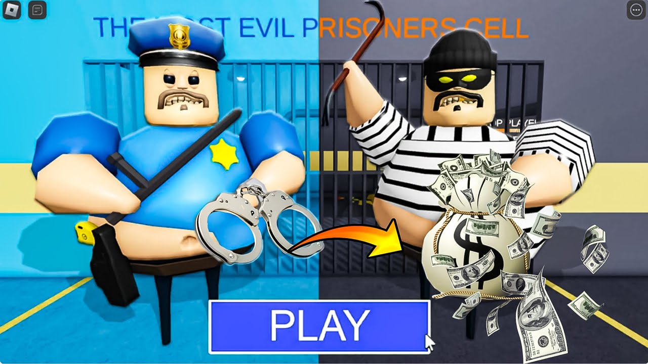 OMG 😱 THIEF VS POLICE BARRY'S PRISON RUN OBBY Roblox Walkthrough Full ...
