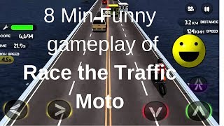 8 Min funny gameplay || Race the Traffic Moto screenshot 4
