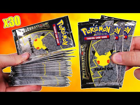 Opening 30 Pokemon Celebrations Booster Packs! - YouTube