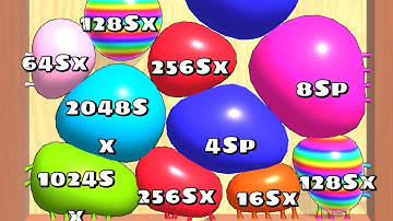 Blob Merge 3D - Difficult Ending Satisfying ASMR Gameplay ( Cube Arena 2048 )