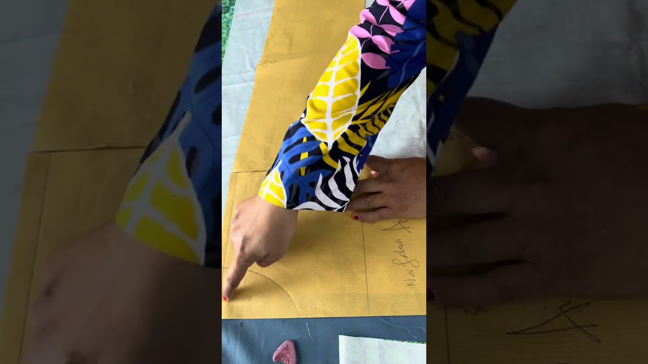 Cara potong badan, tangan dan pesak baju kurung