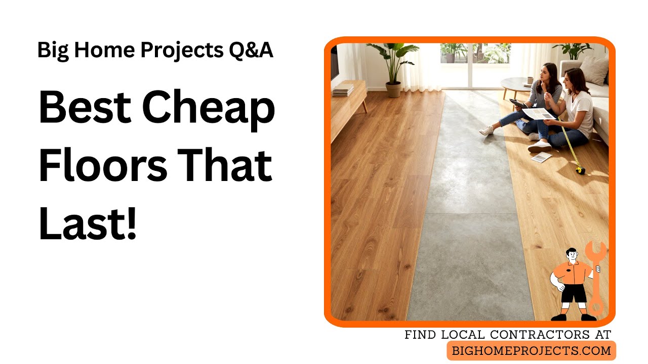 Budget Flooring Selection With Luxury Vinyl Plank And Polished Concrete