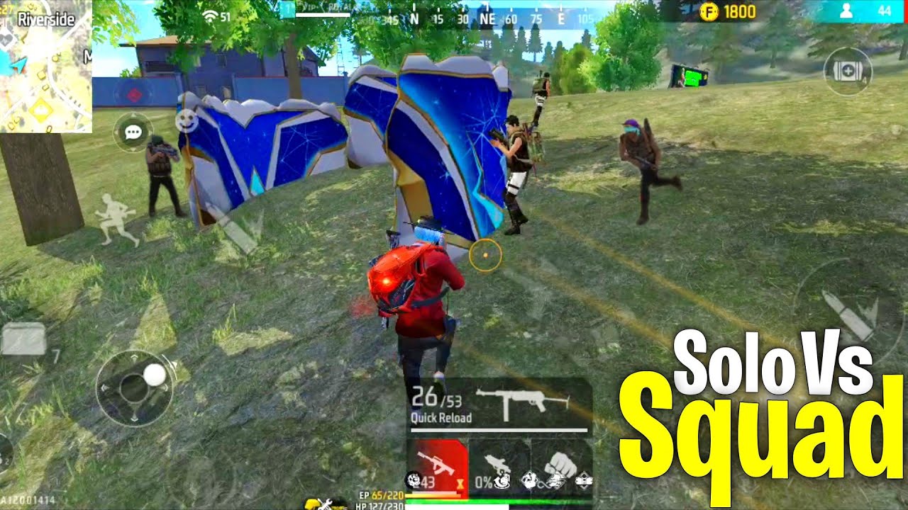 Solo vs Squad Full Rush Gameplay Video By - royalxbro - YouTube