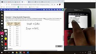Unit 2, Lesson 9- Modeling Data Trends with Quadratic Regressions