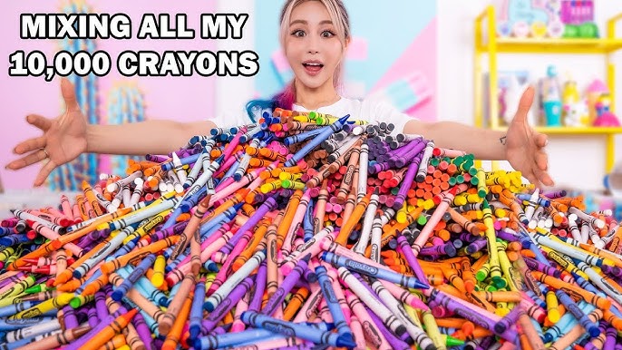 64 Count Birthday Crayons with Specialty Confetti Colors