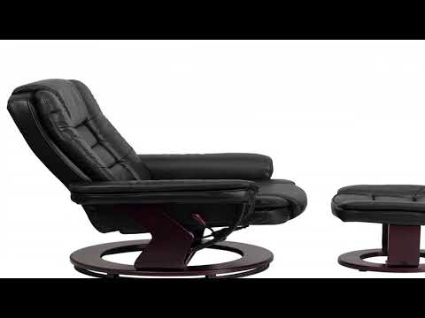 flash-furniture-contemporary-black-leather-recliner-and-ottoman-with-swiveling-mahogany...