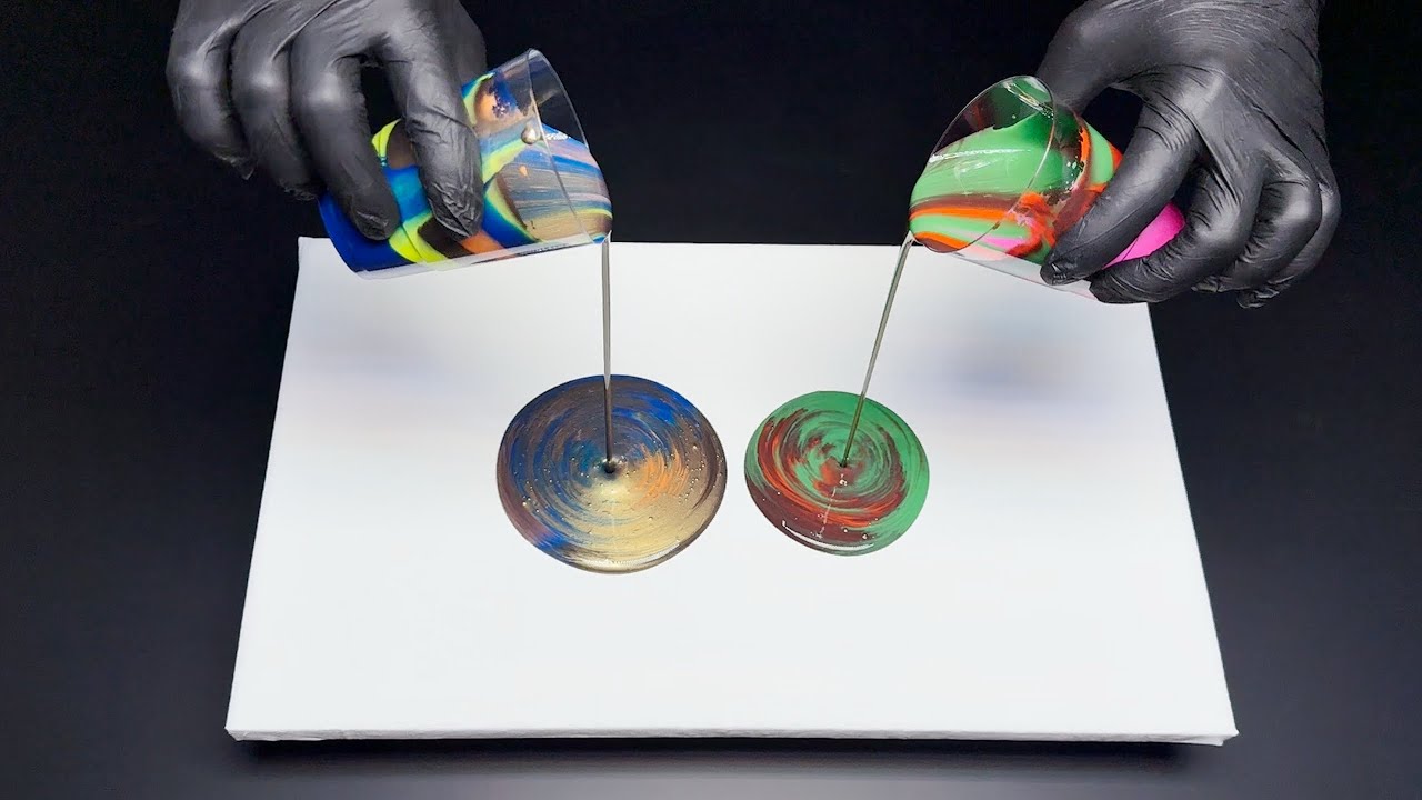 The Black Hole technique - Acrylic fluid art painting