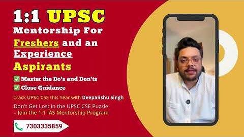 1:1 UPSC Mentorship Program | Crack UPSC with Deepanshu Singh | Join Now Before Seats Fill
