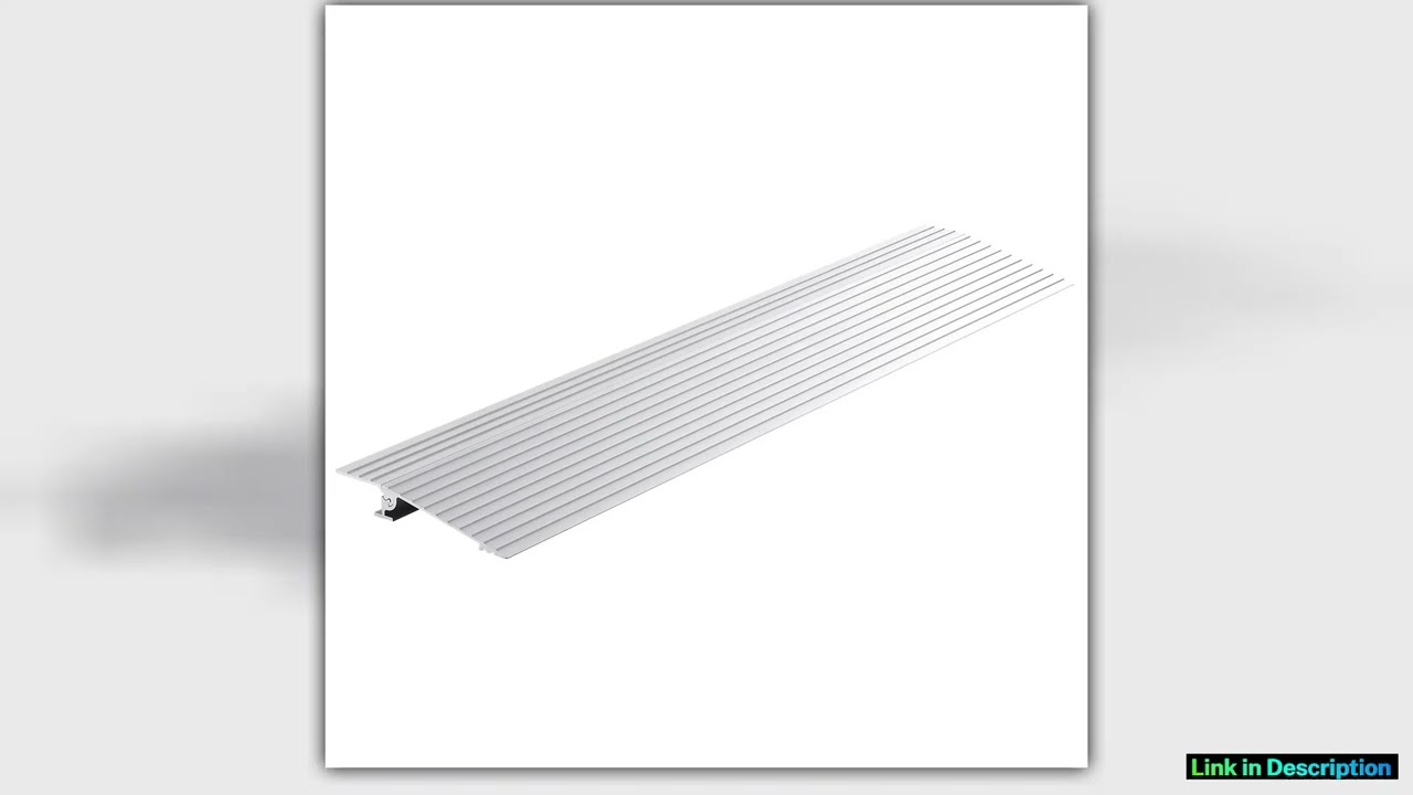 SucceBuy 1in6in 800lbs Door Threshold Ramp Aluminum Adjustable Modular Cable Protector Ramp for Doo