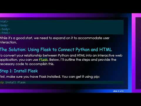 How to Integrate Python Code into an HTML Page with Flask