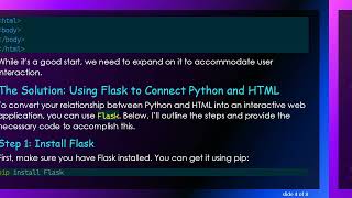 How to Integrate Python Code into an HTML Page with Flask