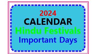 Calendar festivals #hinducalendarfestivals #2024 #panhangam #calendarholidays #fullcalendar