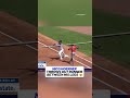 He went BETWEEN HIS LEGS for the out at first 😮 #mlb #cubs