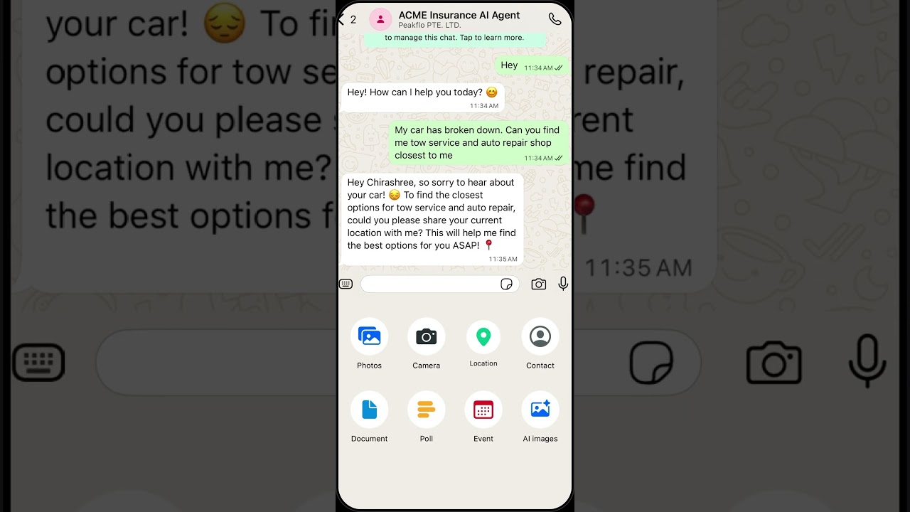Streamline WhatsApp Conversations with Peakflo AI