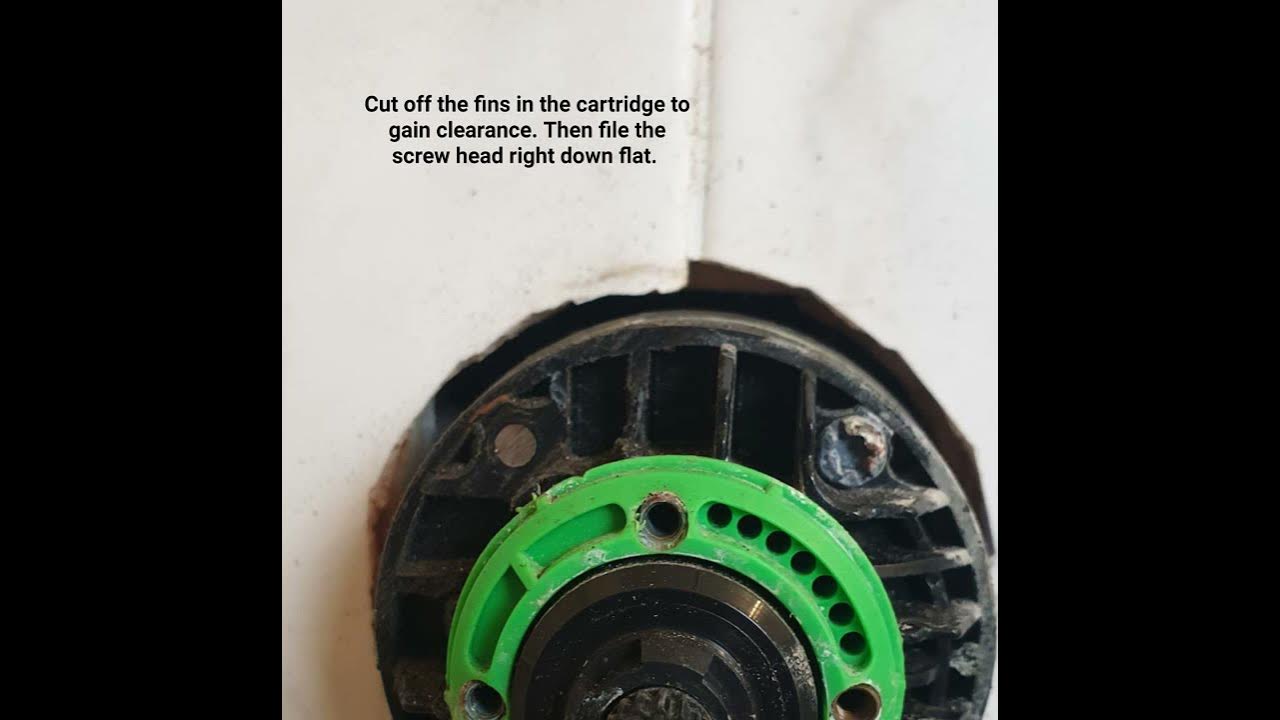 Changing Aqualisa shower cartridge when the screw is rusted. YouTube