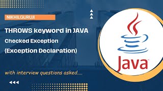45. throws keyword in JAVA (Hindi) | Exception Declaration | Handling Checked Exception in JAVA