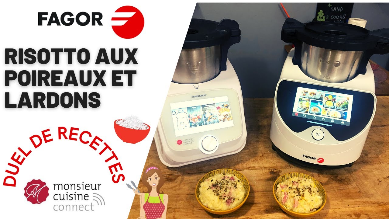 DUEL DE RECETTES RISOTTO AUX POIREAUX ET LARDONS FAGORConnectVSMonsieurCuisineConnect SandCook&Look