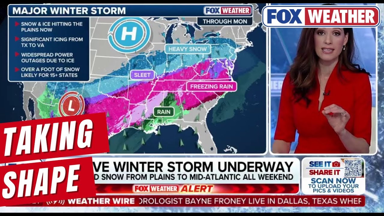 Massive Winter Storm Taking Shape Across 40-plus States - YouTube