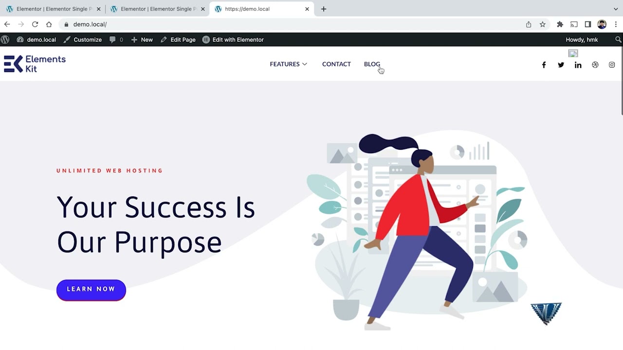 36 Page Builder: Customizing website using Elementor