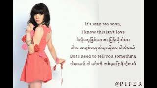 I really like you lyrics and Myanmar sub...