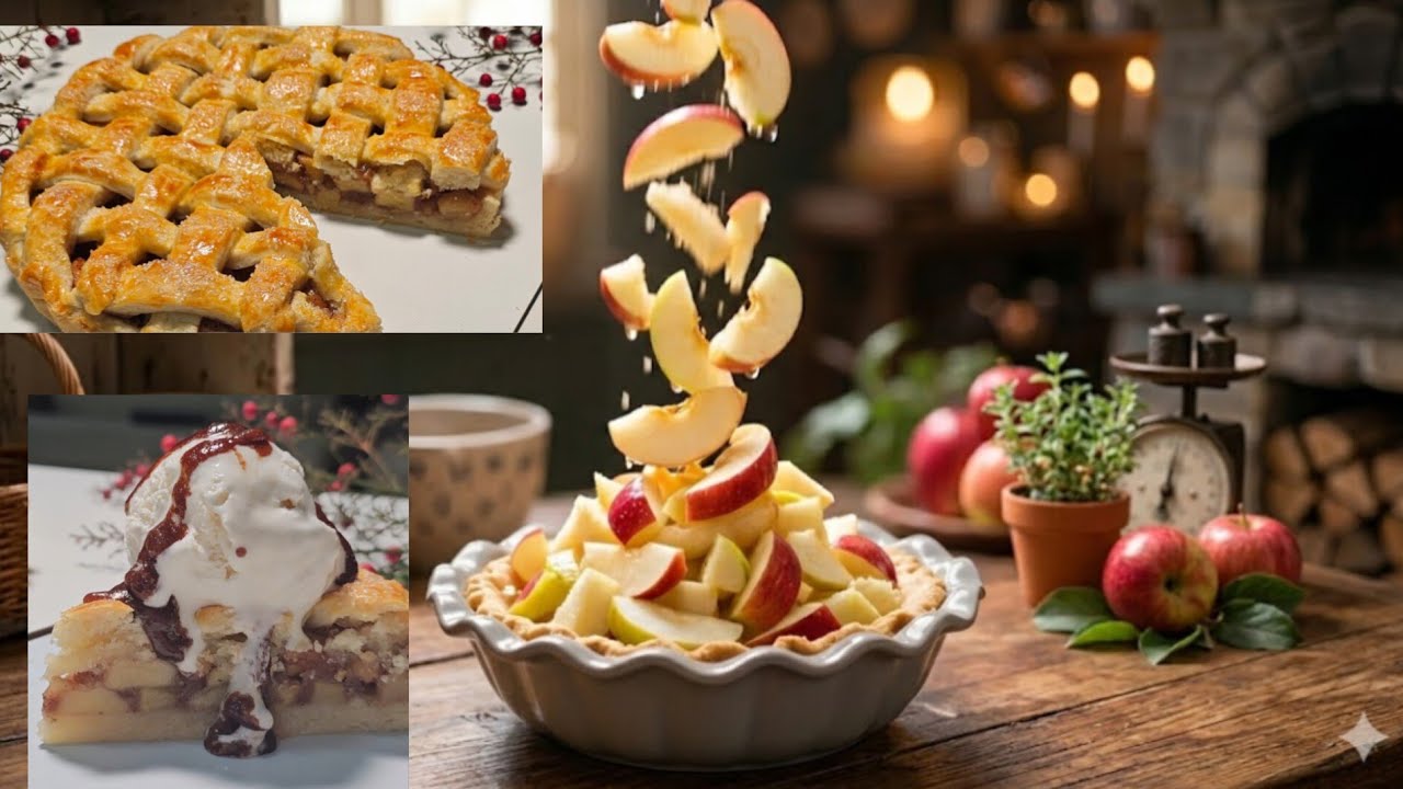 Golden Lattice Apple Pie with Homemade Apple Syrup