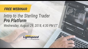 Intro to the Sterling Trader Pro Platform