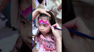 Transform Your Kid into a Flower Fairy with a Blue & Pink Crown | Easy Face Painting Tutorial