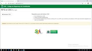 COMO GERAR CODIGO CSC SEFAZ NFCEs