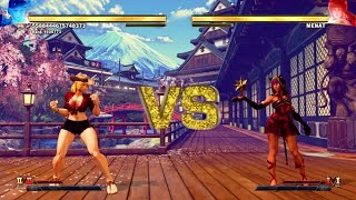 Street Fighter 5 : Lucia Vs Menat - (Hardest-CPU Level 8)