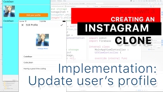 Instagram Clone part 15: How to Edit the User's Profile - Upload New Profile Photo to Firebase
