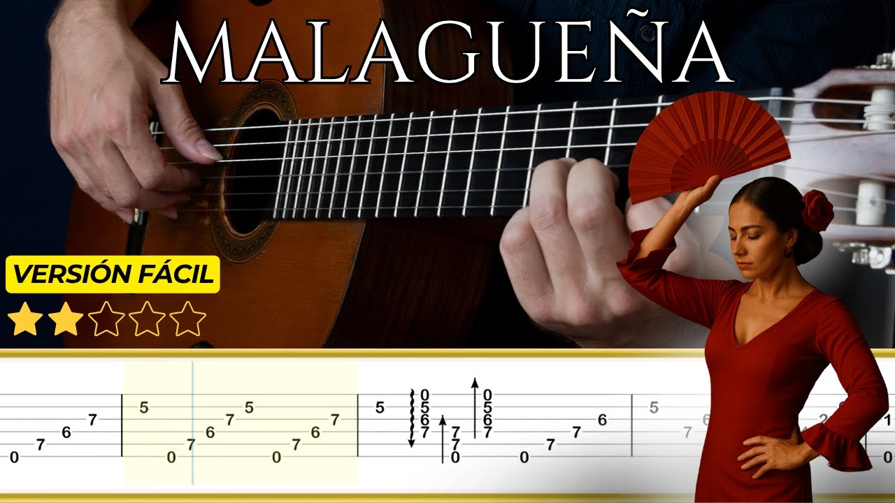 Watch MALAGUEÑA (Arreglo fácil) 🎸Ernesto Lecuona || Tutorial para Guitarra Clásica + TABS on YouTube Watch MALAGUEÑA (Arreglo fácil) 🎸Ernesto Lecuona || Tutorial para Guitarra Clásica + TABS on YouTube