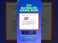 TYT MATEMATİK ÇIKMIŞ SORU ÇÖZÜMÜ