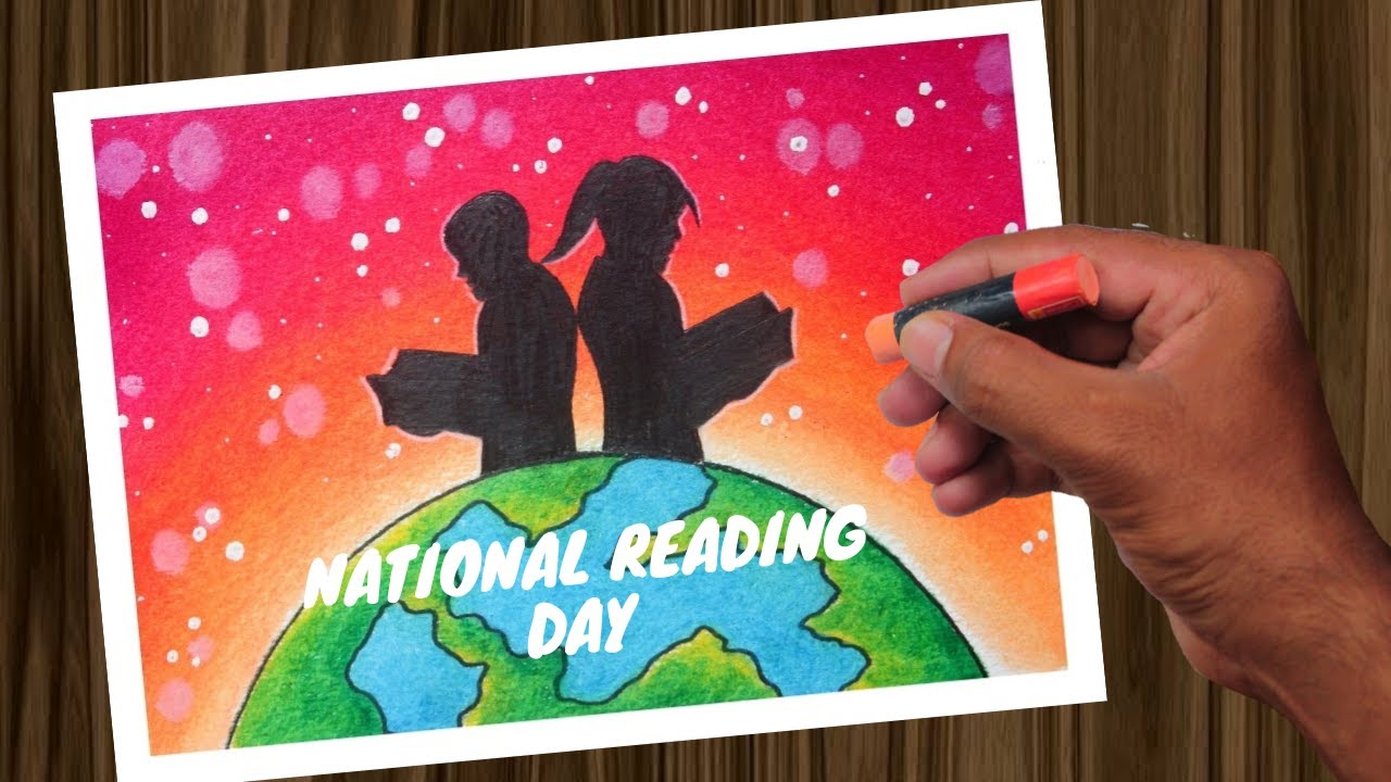 National reading day drawing | Vayana Dinam drawing | National Reading ...