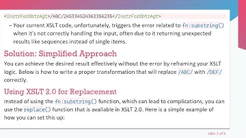 Fixing the fn:substring() Error in XSLT: A Guide to Replacing XML Values