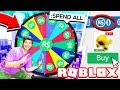 SPINNING-THE-WHEEL to SPEND ALL MY ROBUX!? (Roblox IRL)