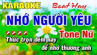Karaoke Nhớ Người Yêu Tone Nữ (Beat Hay) Nhạc Sống | Hoài Phong Organ