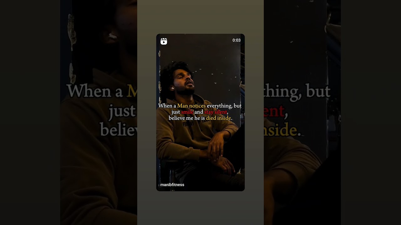 A Untold story of being a Man