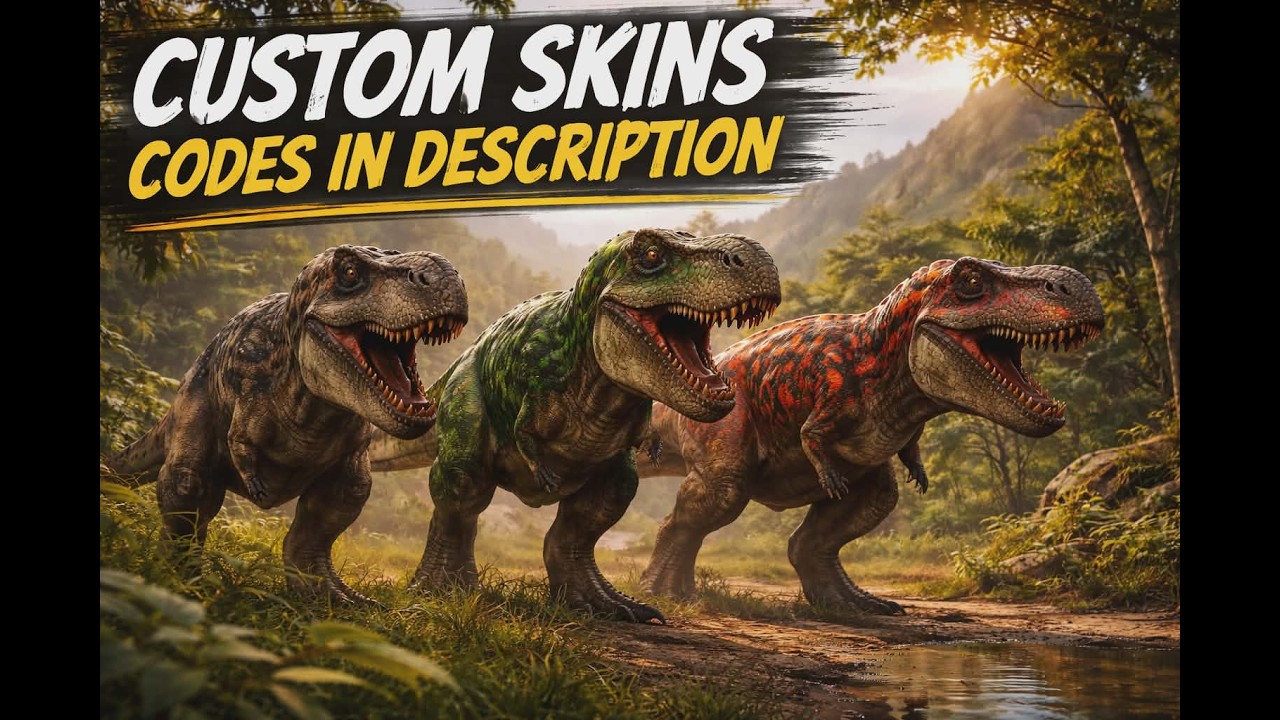 Tyrannosaurus Custom Skins Showcase | The Isle Evrima (Code in ...