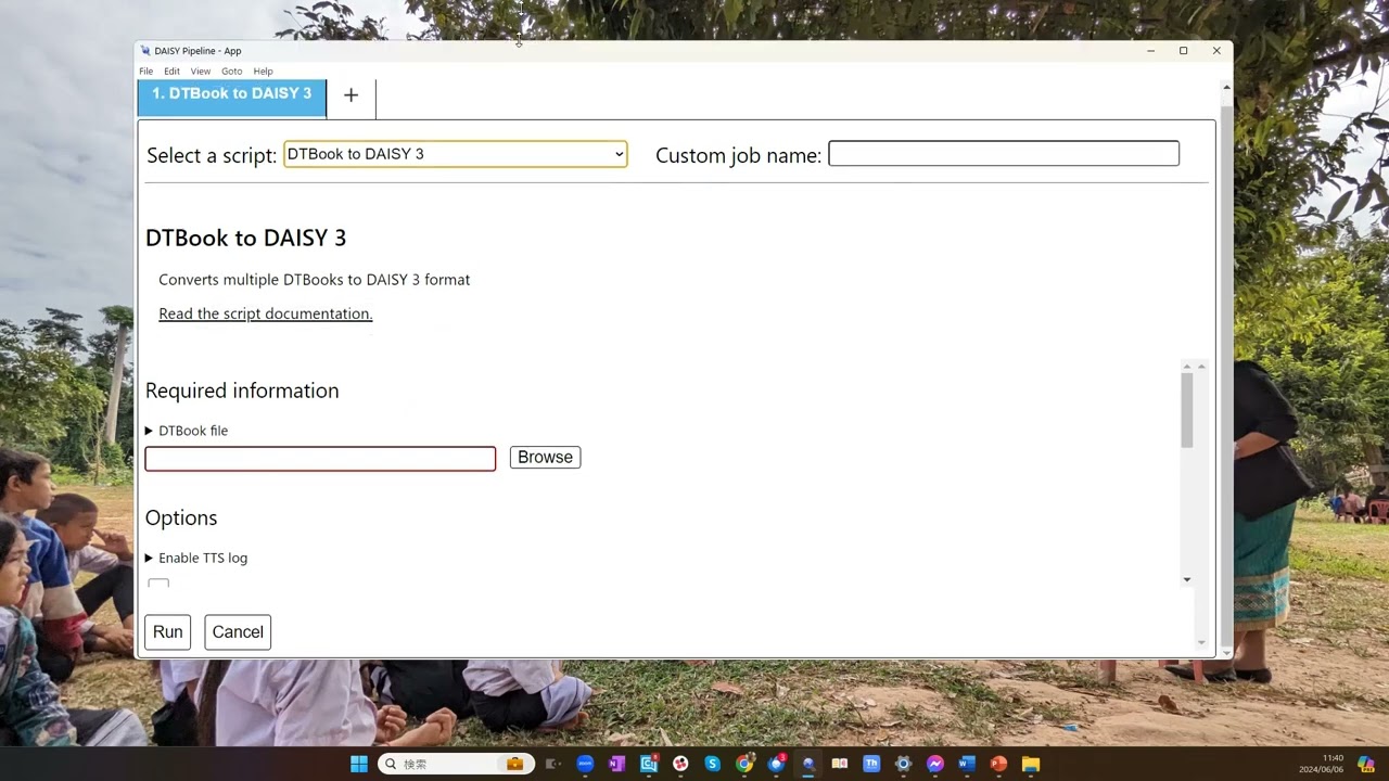 ③DTbookからDaisy3へ変換【Pipeline】【ラオ語、クメール語のデジタル