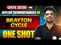 Applied Thermodynamics 06 : Brayton Cycle | Mechanical Engineering | GATE 2026 One Shot Series