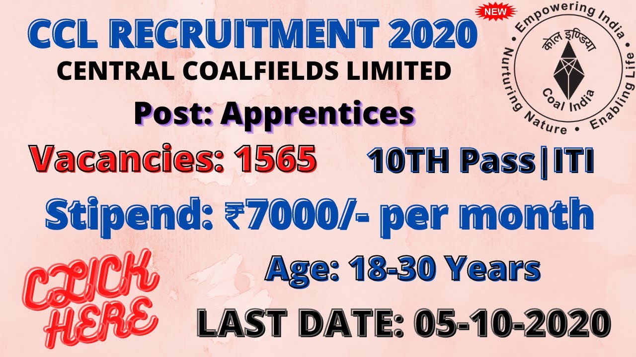 CCL Recruitment 2020|CCL Apprentice Recruitment 2020|Sarkari Naukri for all|Latest Government Jobs