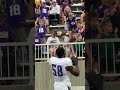 Jonathan Greenard playing catch with Vikings fans 🏈