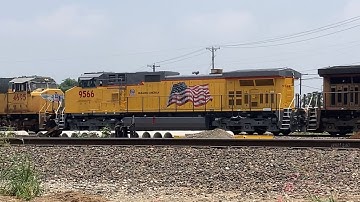 Union Pacific YFW82 with Dash 9 & AC44 at Tower 60 (June 15, 2023)