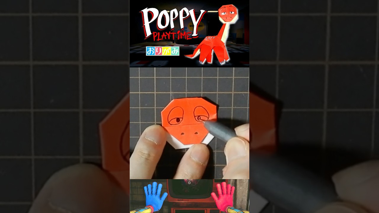 Origami Poppy Playtime Bron Tutorial (Dinosaur Toy)
