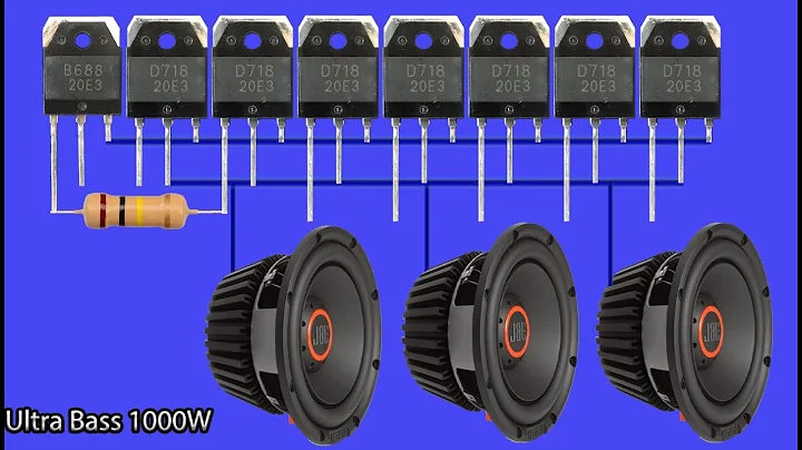 DIY Powerful Ultra Bass Amplifier D718 Transistor, No IC, Simple circuit, How to make Amplifier Bass