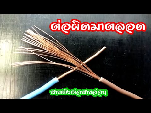 💥เทคนิคต่อสายไฟ สายแข็งต่อสายอ่อนทำแบบนี้แน่น ดึงไม่หลุด💥