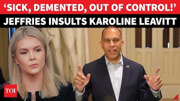 SHOCK MOMENT: Hakeem Jeffries TRASHES Karoline Leavitt In Public | ‘Sick, Out Of Control!’
